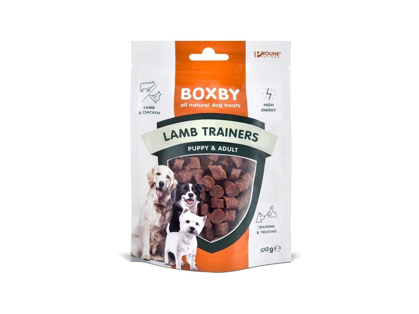 BOXBY Dog Treats Lamb Trainers 100g BOXBY Dog Treats Lamb Trainers 100g